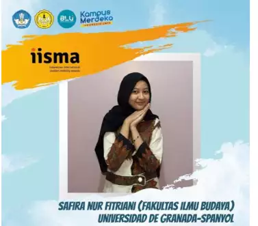 Poster Safira berhasil mendapatkan beasiswa belajar ke luar negeri.