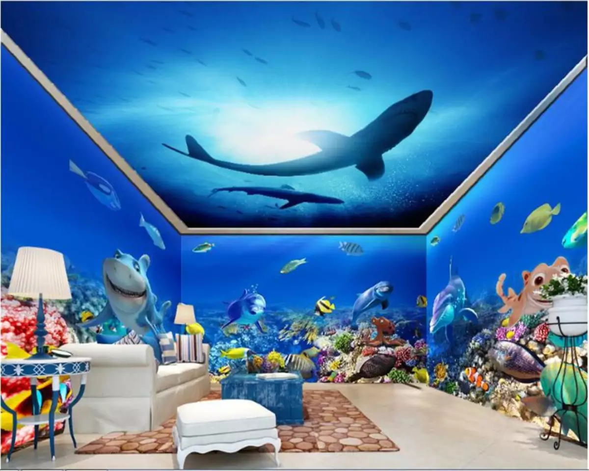 kamar anak perempuan juga bisa didekorasi dengan tema bawah laut