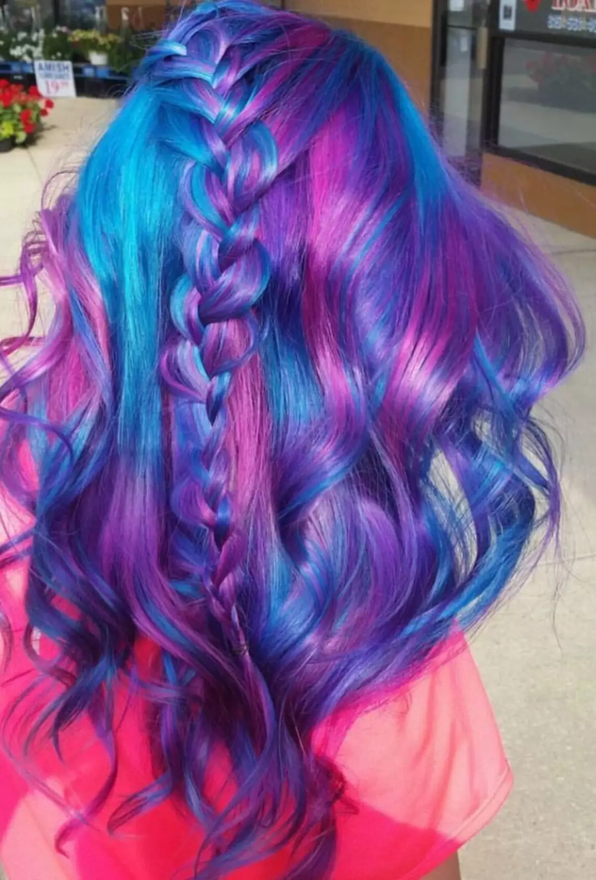 Unicorn Hair Blue and Pink