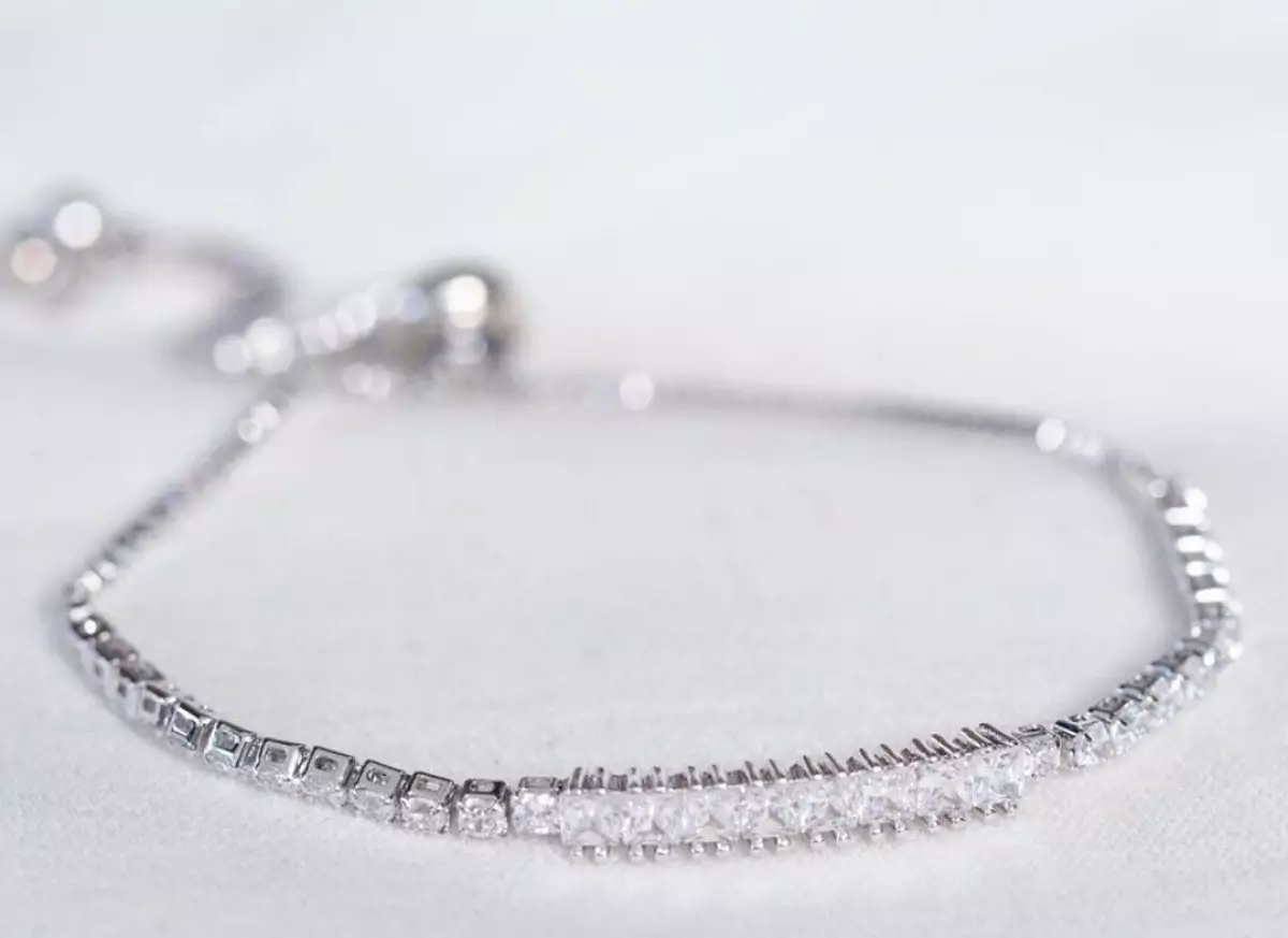 Gelang Serut Rhodium