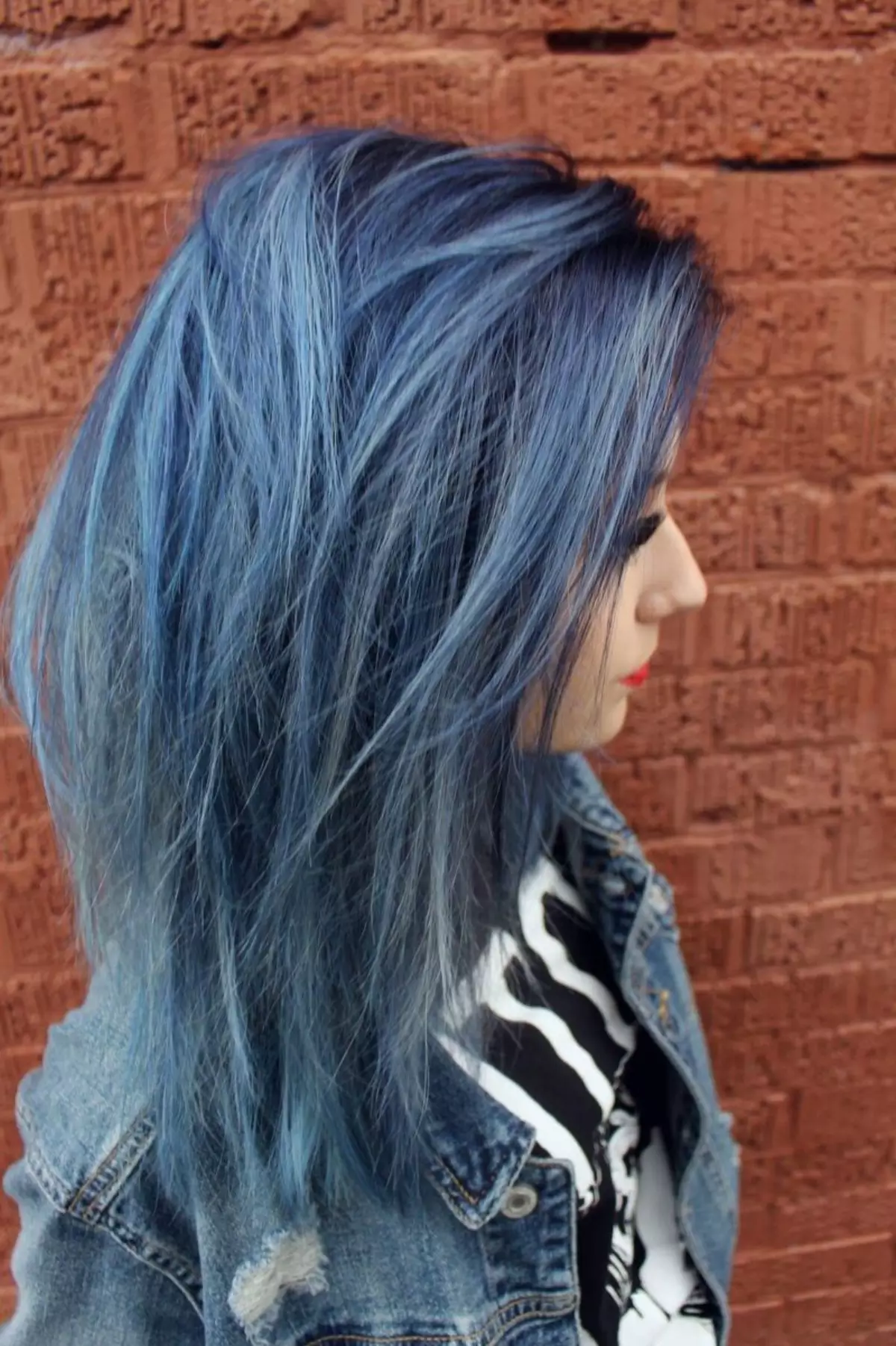 denim blue hair