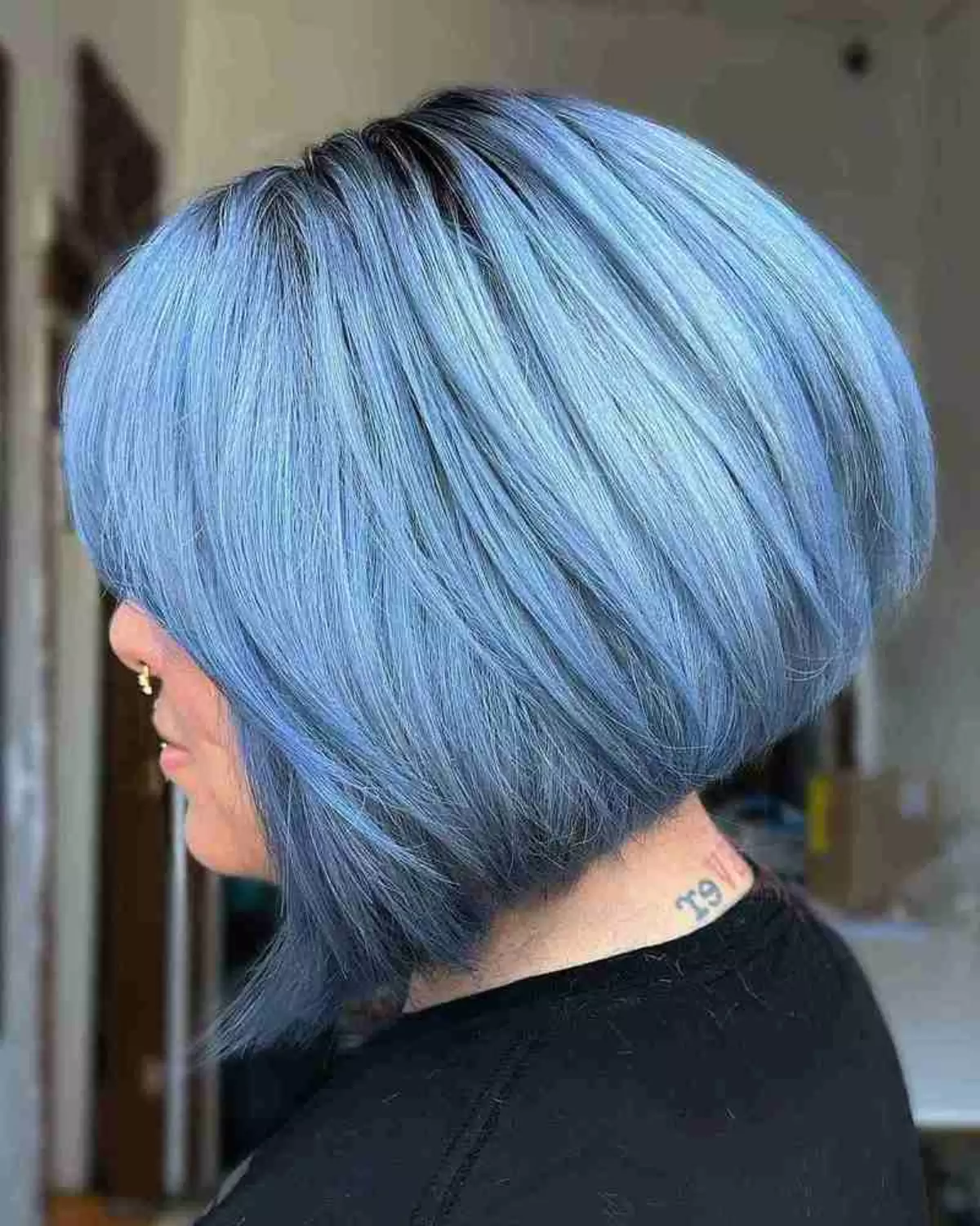 pastel blue hair