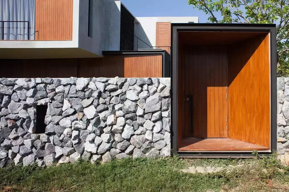 pagar batu alam minimalis modern pagar batu alam minimalis modern