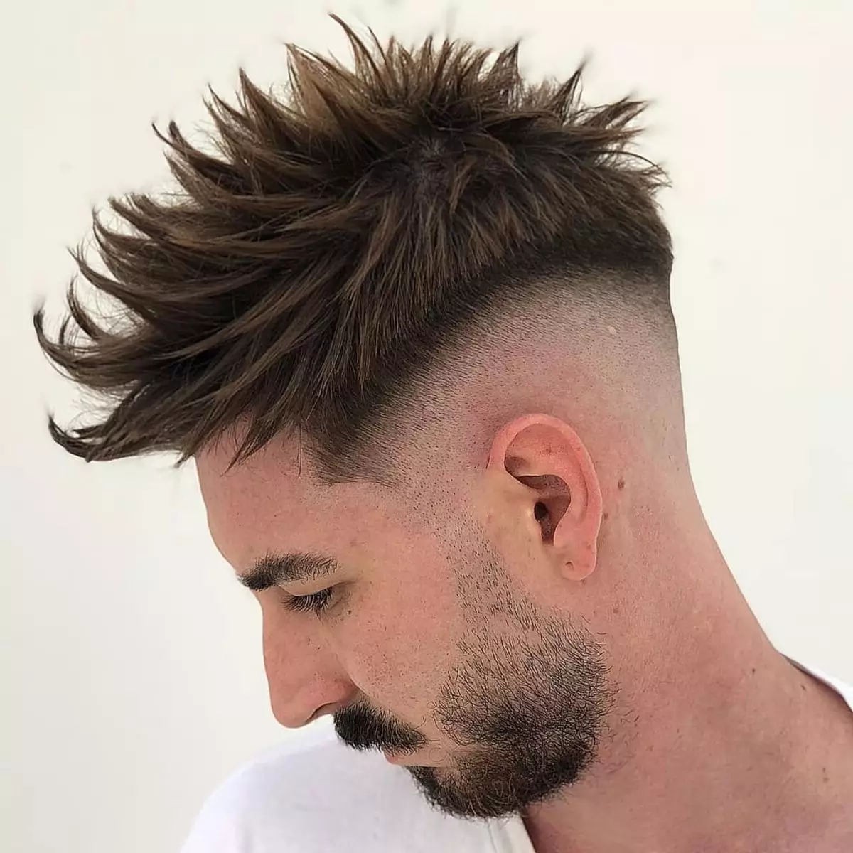 Textured Spikes and Fade Haircut
