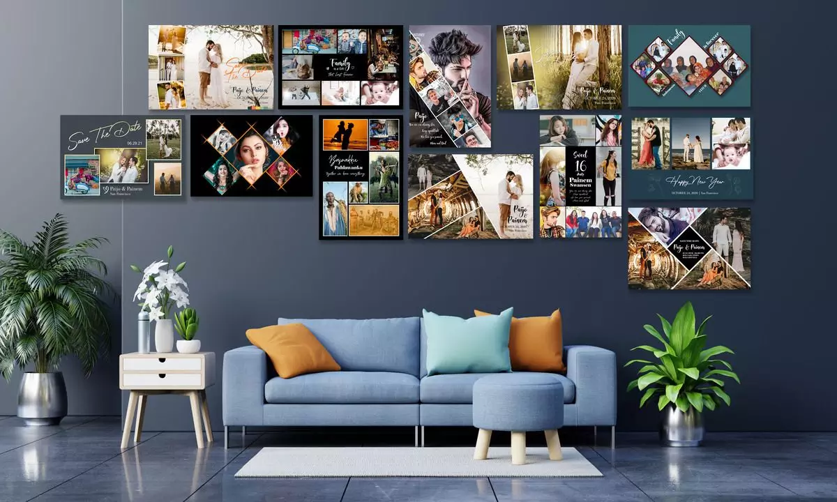 Kolase Foto untuk Ruang Keluarga