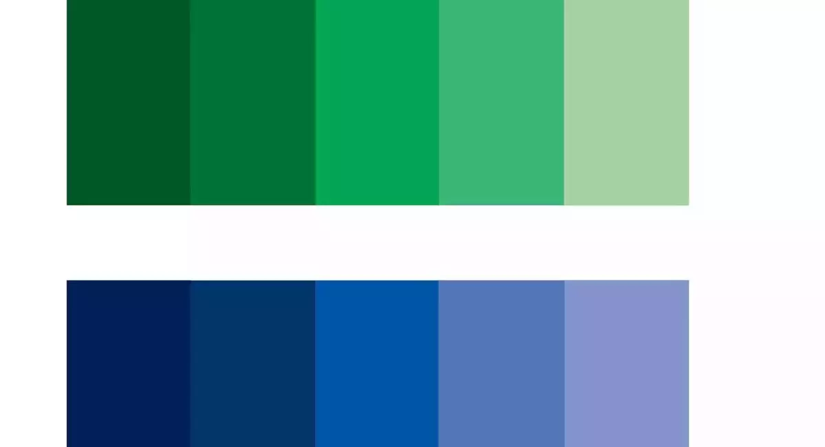 Warna Hijau dan Biru