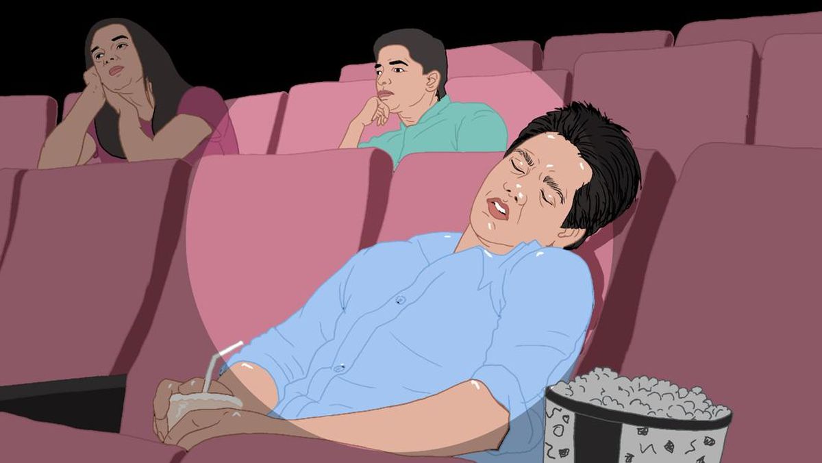 Penonton Tukang Tidur di bioskop