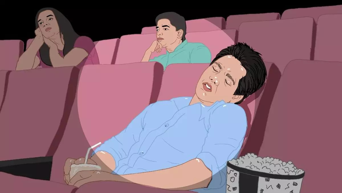 Penonton Tukang Tidur di bioskop